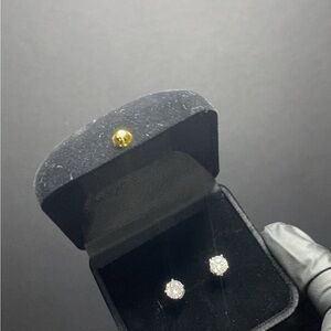 SALE! 6.5mm (2.0ctw) Moissanite Stud Earrings S925 SILVER GRA Cert Pass Tester